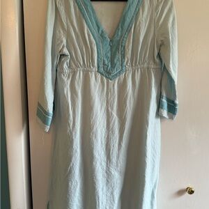 Athleta Light Blue V-Neck Dress